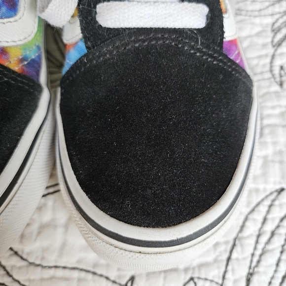 EUC Vans Old Skool Rainbow Tie Dye Low Top Sneakers Kids 2.5 - Picture 7 of 11